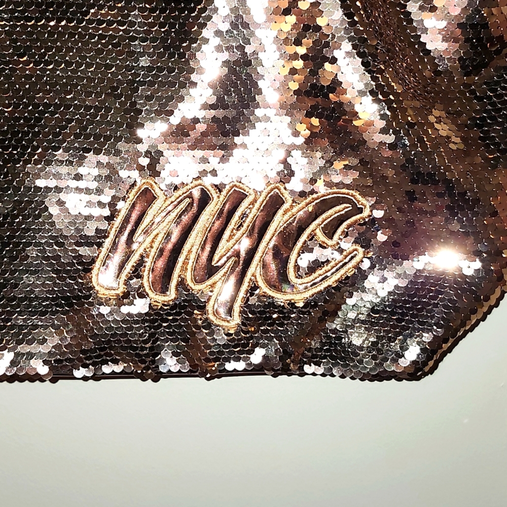 NYC Rose Gold Sequin Purse, Brand New, Never Used